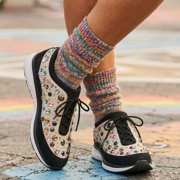 Vaneli Shoes - Colorful Gemstone Sneakers